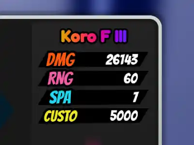 Koro F III All Star Tower Defense - Estatisticas