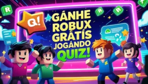 Como Ganhar Robux Grátis Jogando Quiz de Animes no RobloxBR