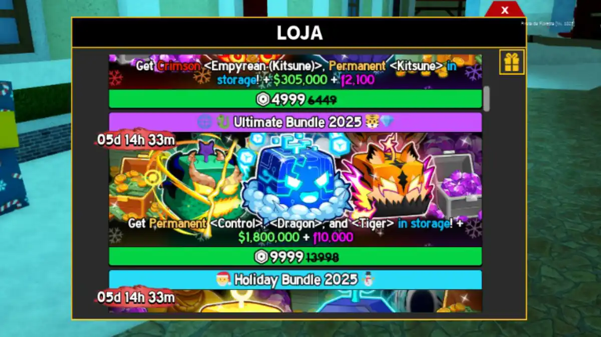 Custos Blox Fruits: quanto custa jogar após a atualização de dezembro 2025